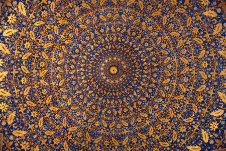 Dome of Tilya Kori Madrasah in Samarkand, Uzbekistanのeditorial素材