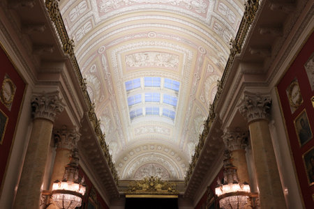 The War Gallery of 1812 was created in 1826 to the deign of Carlo Rossi to commemorate Russiaのeditorial素材