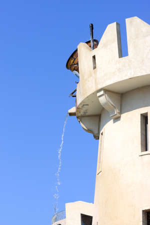 Part of water tower in a sky backgroundの写真素材