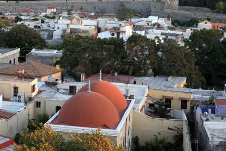 Dome mosque of Soliman in Rhodes old town, Greeceの写真素材