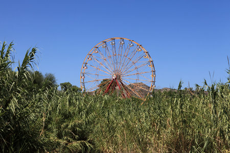 The ferris wheel in Faliraki town, Rhodes, Greeceのeditorial素材