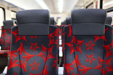 The details of seats of the trainの写真素材