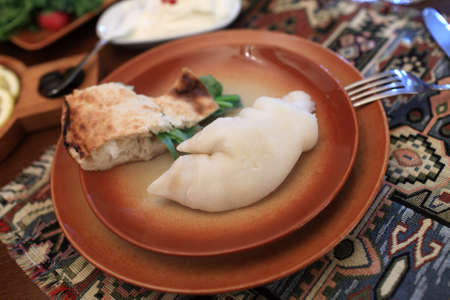 Pork mozhozh on a plate in an armenian restaurantの写真素材