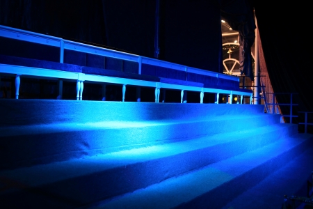 Interior of an empty theatre at night