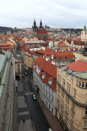 Skyline of old town in Prague, Czech republicのeditorial素材