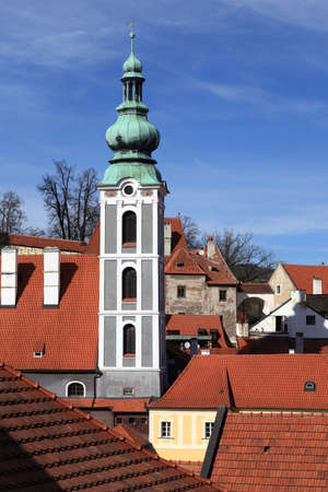 Details of St  Jost Church in Cesky Krumlov, Czech republicの写真素材
