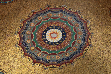 Arabic pattern on ceiling of palace in Turkeyのeditorial素材