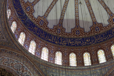 Fragment main dome of Blue mosque, Istanbul, Turkeyのeditorial素材