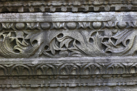 Fragment of ancient wall in Istanbul, Turkeyの写真素材