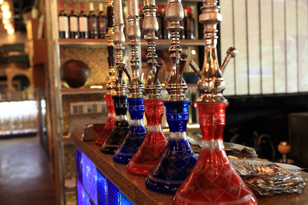 Details of shisha in the arabic cafe