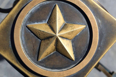Details of metal star at a guardの写真素材