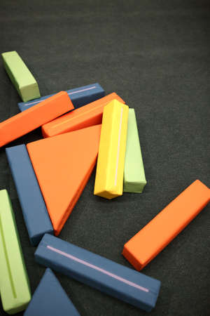 Soft figures on floor at indoor playground