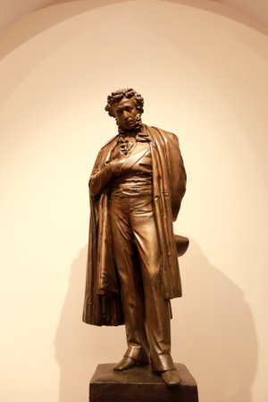 Statue of the Russian writer Alexander Pushkinのeditorial素材