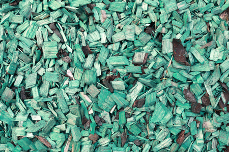 Details of green wooden shavings as backgroundの写真素材