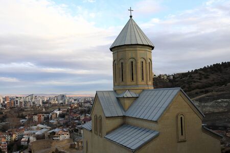 Dome of Georgian orthodox church in Tbilisi