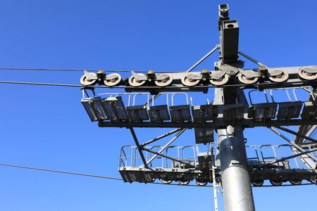 Details of cableway mechanism in Tbilisi, Georgia