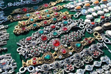 Old Jewellery in swap meet, Tbilisi, Georgiaの写真素材