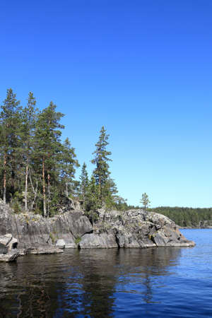 View of National Park Lake Ladoga Skerries, Kareliaの写真素材
