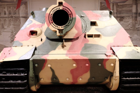View of German assault gun sturmtiger built on Tiger I chassisのeditorial素材