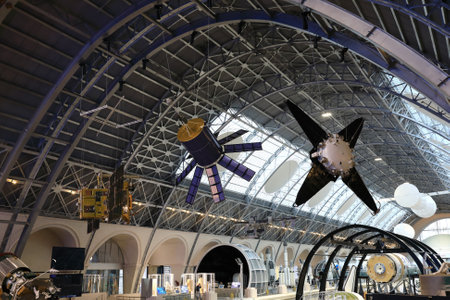 Moscow, Russia. May 2, 2022. Editorial Use Only. Interior of Cosmos pavilion at VDNKh.