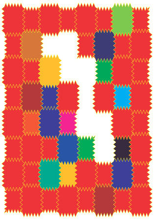 Scrappy blanket.のイラスト素材