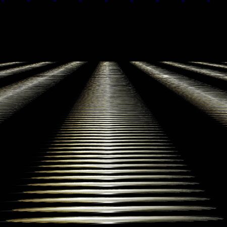 Road to a space shone by fantastic light