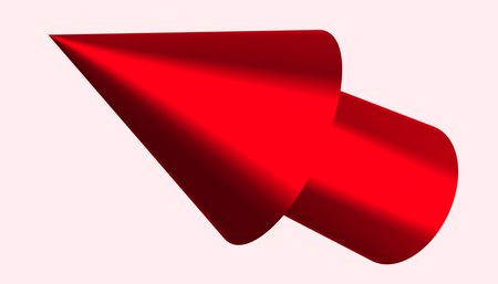 the decorative index in the form of dark red 3d arrowsの写真素材