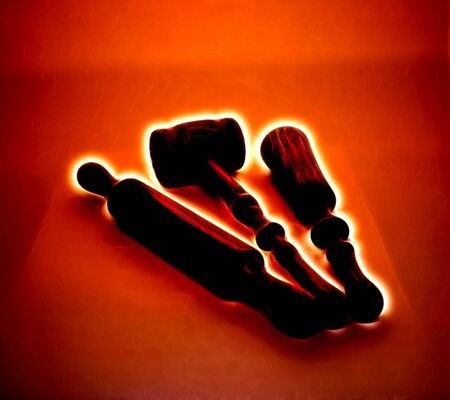 still-life from three subjects representing kitchen accessories