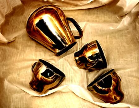 gold glassesの写真素材