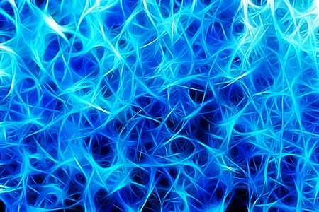 nerve illustration under a microscopeの写真素材