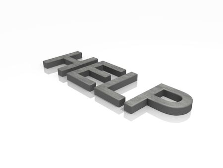 The text consisting of the big stone letters on a white backgroundの写真素材