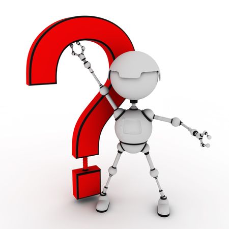 Mark of a question on a white backgroundの写真素材