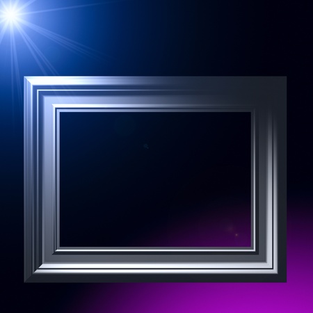 The star burns with dark blue lightの写真素材