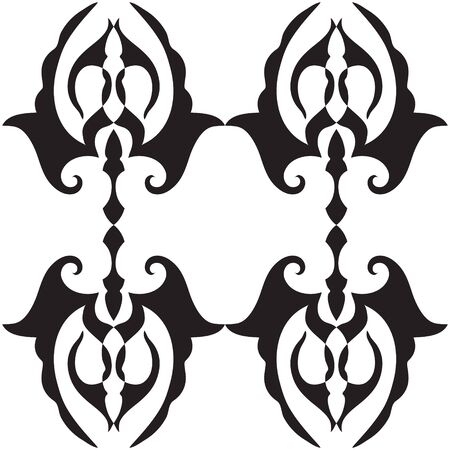Decorative ornaments. Easy to edit color. Ideal for fabric and wallpaper.のイラスト素材