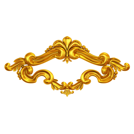 3d illustration set of an ancient gold on a white backgroundの写真素材