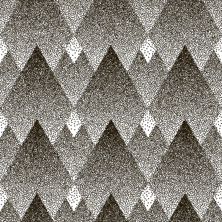 Dotted vector seamless geometric pattern a white background. Halftone effect.のイラスト素材
