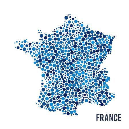 Vector dotted colorful map of Switzerland isolated on a white backgroundのイラスト素材