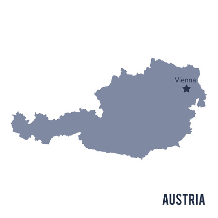 Vector map of Austria isolated on white background.のイラスト素材