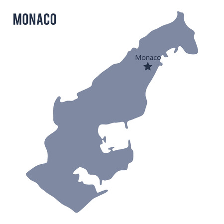 Vector map of Monaco isolated on white background.のイラスト素材