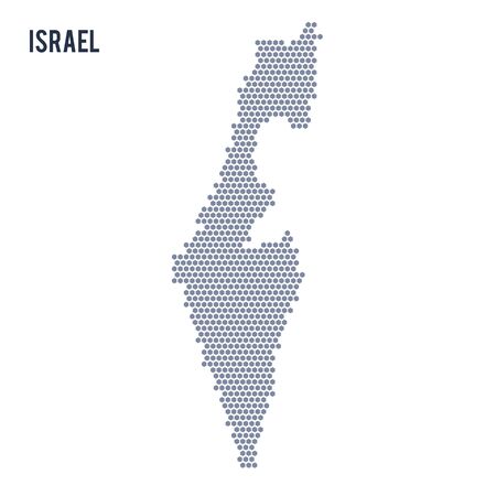 Vector Hexagon map of Israel on a white backgroundのイラスト素材