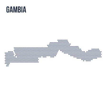 Vector hexagon map of Gambia . Business space in the country.のイラスト素材
