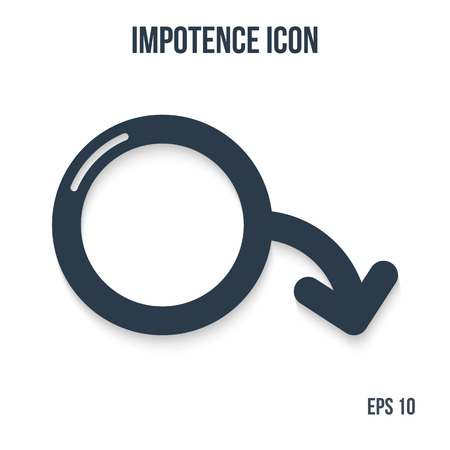 Impotence icon in flat style on white background.のイラスト素材