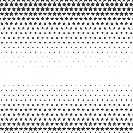 Halftone effect with stars on white background.のイラスト素材