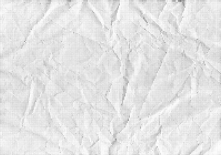 Vector background halfton crumpled paper. Halftone texture to overlay on the illustrationのイラスト素材