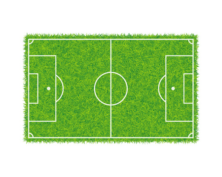 Football field on a white background. The view from the top.のイラスト素材
