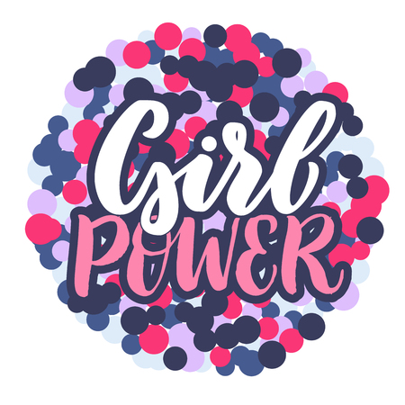 Girl Power Lettering. Motivational quote.のイラスト素材