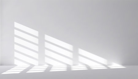 Blank White Room Interior with Natural Lighting.のイラスト素材