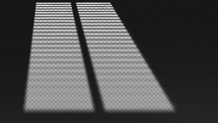 Light effect shadow overlay from blind isolated transparent background. Shade from the jalousie.のイラスト素材