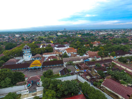Surakarta Indonesia June 23 2020 : Keraton Kasunan Surakarta, kraton solo blue sky background is a landmark surakarta central java.のeditorial素材