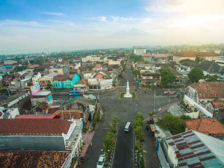 Yogyakarta Indonesia June, 20 2020 : This monument called as TUGU JOGJA which icon and symbol of Yogyakarta city in Indonesia.のeditorial素材